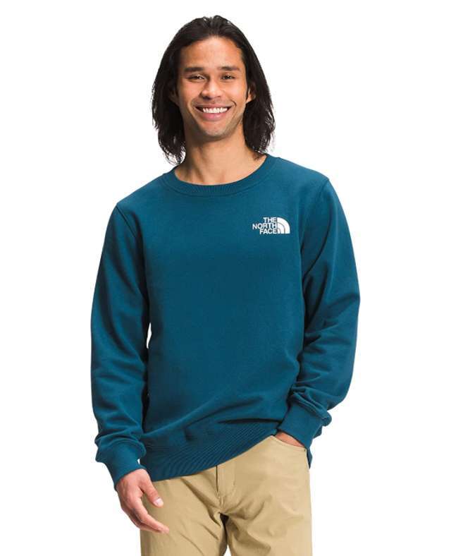 North Face Men's Box NSE Crew Neck Pullover Sweatshirt #NF0A5A6BH7 (Monterey Blue)