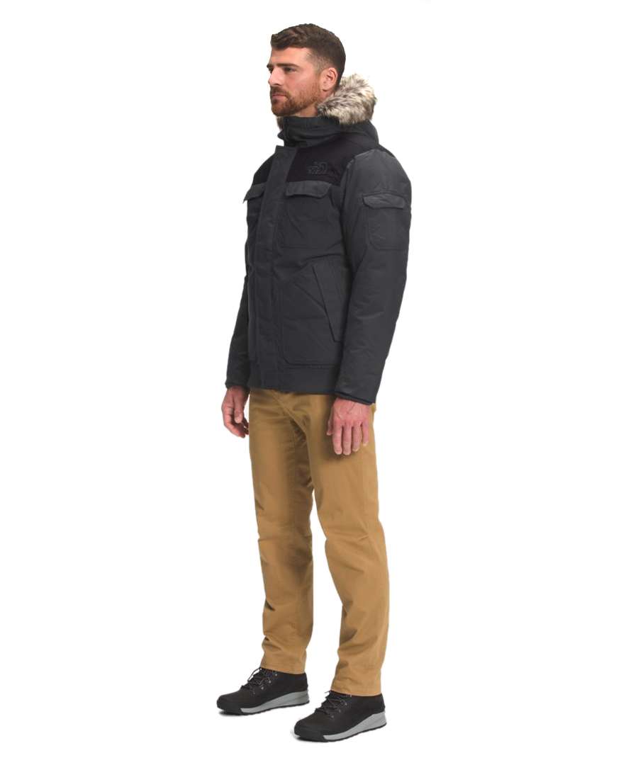 North Face Men's Gotham Jacket III #NF0A33RGMN8 Asphalt Grey-TNF Black