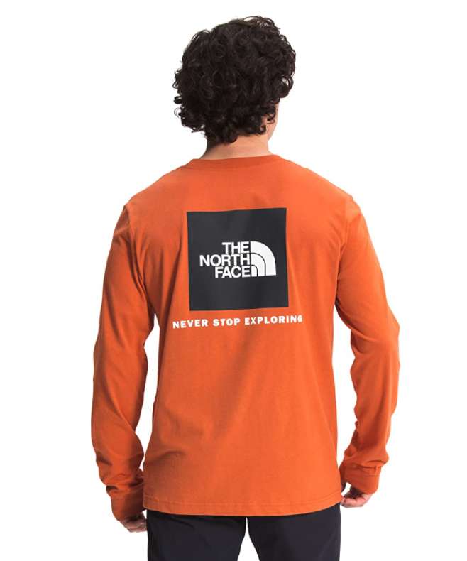 North Face Men's Long Sleeve Box Tee #NF0A4762EMJ Burnt Ochre