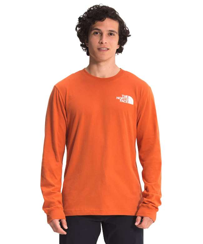 North Face Men's Long Sleeve Box Tee #NF0A4762EMJ Burnt Ochre