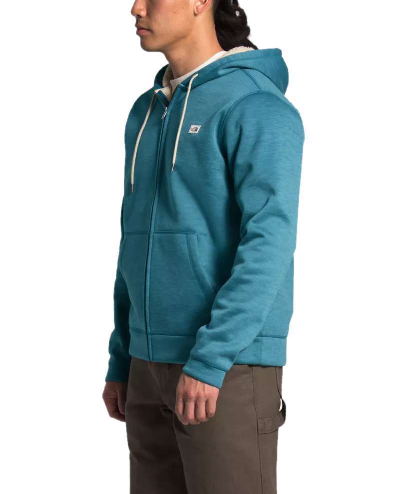 The North Face Men's Sherpa Patrol Full Zip Hoodie (Mallard Blue White Heather)
