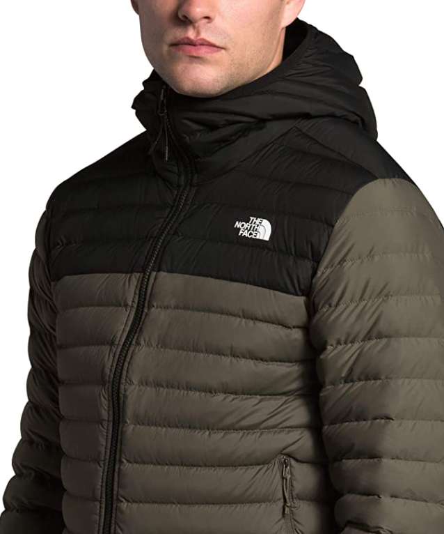 The North Face Men's Stretch Down Insulated Hoodie (New Taupe Green/TNF Black)