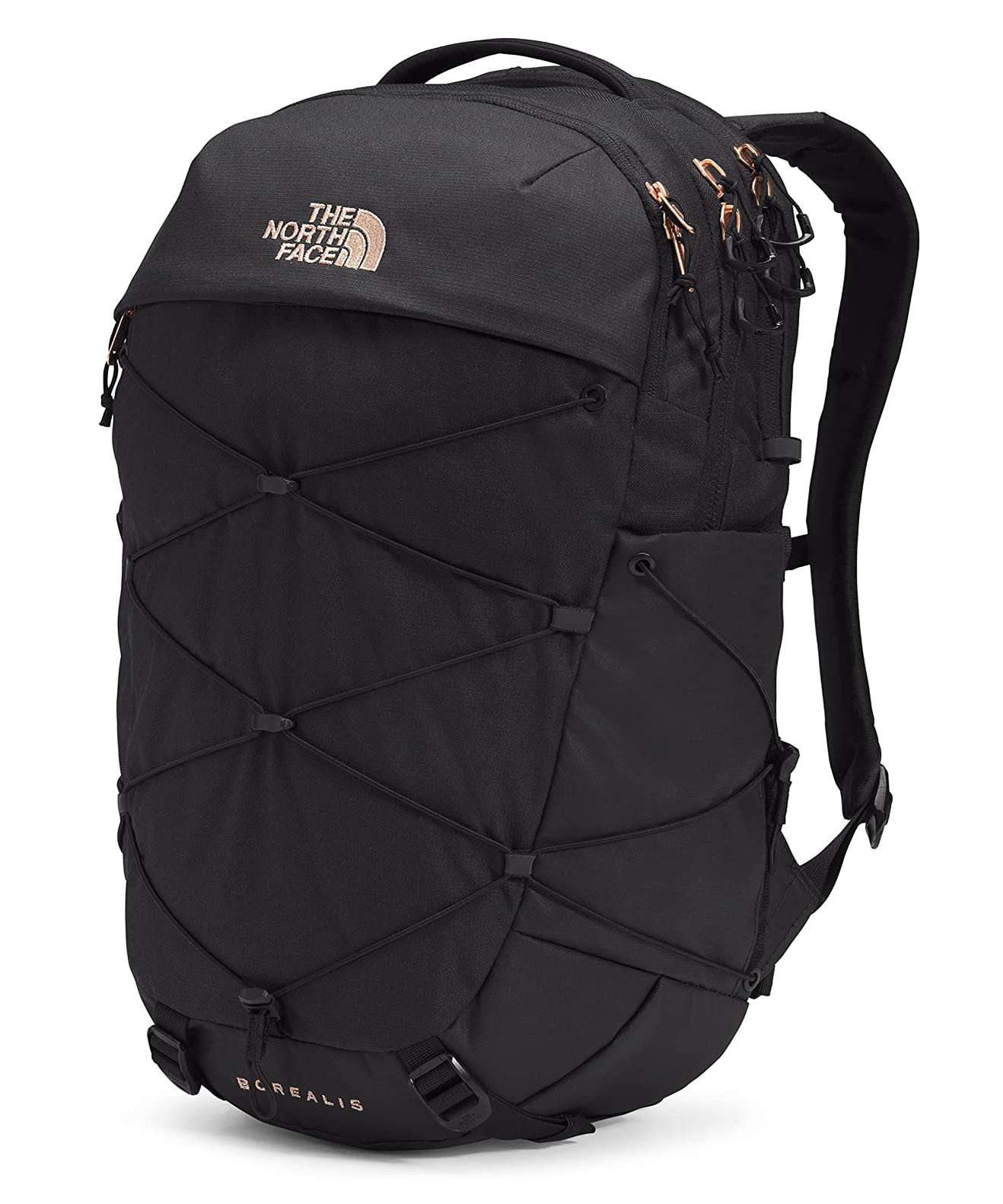 North Face Women's Borealis Backpack #NF0A52SIWBW TNF Black Heather Burnt Coral Metallic