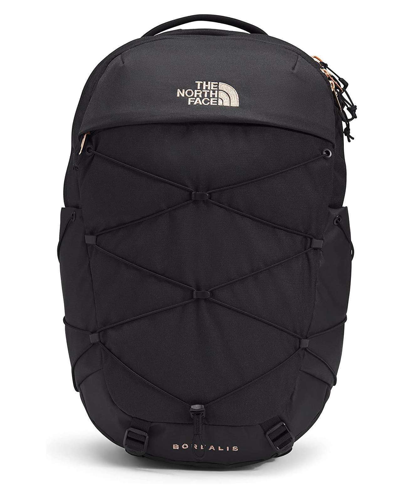 North Face Women's Borealis Backpack #NF0A52SIWBW TNF Black Heather Burnt Coral Metallic