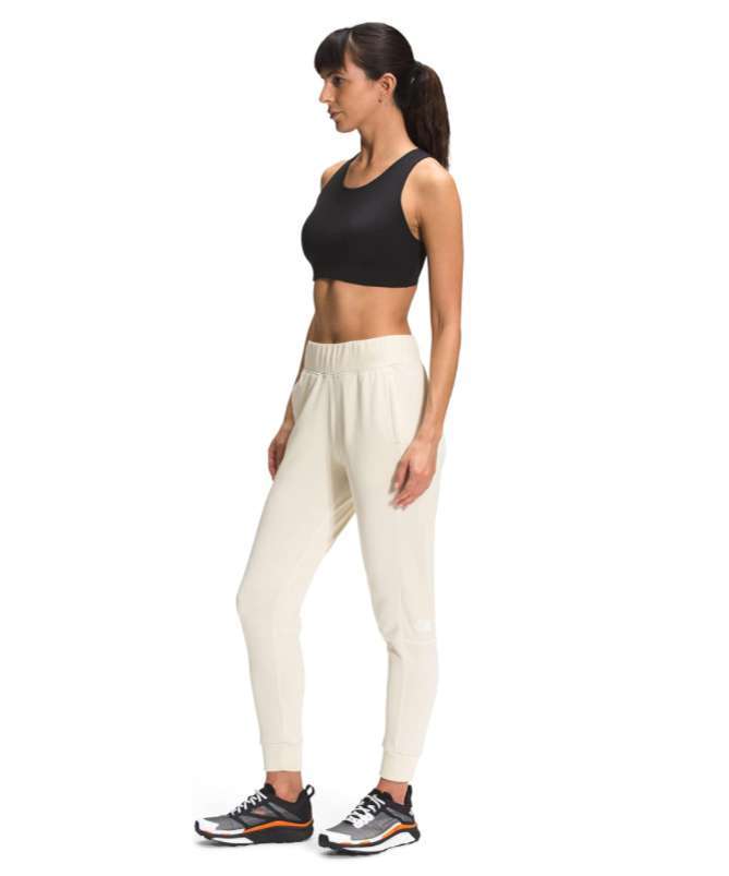 North Face Women's Exploration Fleece Jogger #NF0A5GB93BT Vintage White Heather/TNF White Logo