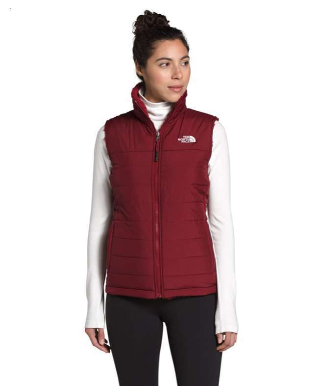 North Face Women’s Mossbud Insulated Reversible Vest #NF0A4R3GR61 Pomegranate