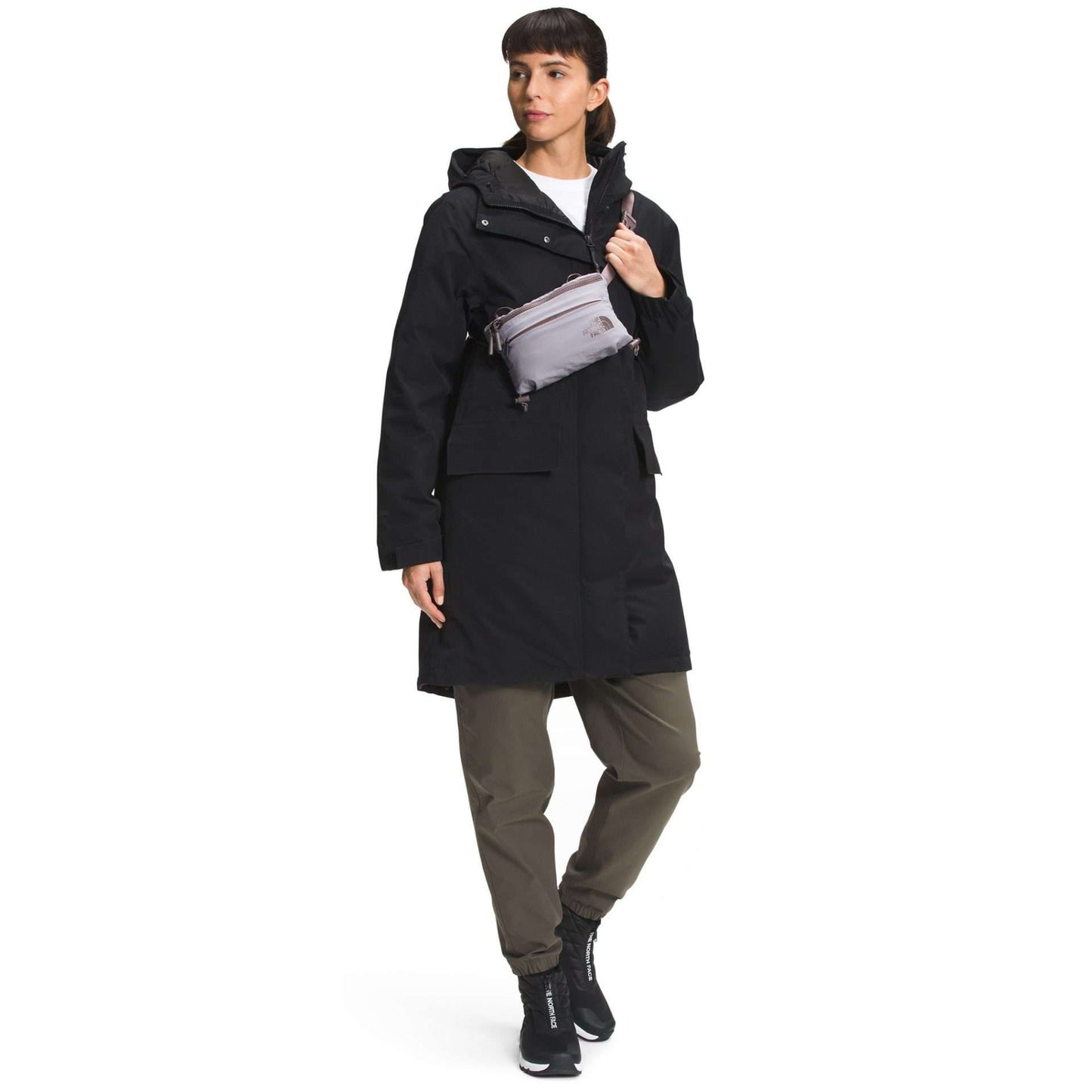 North Face Women's Never Stop Lumbar Pack #NF0A52T2204 Minimal Grey/graphite Purple