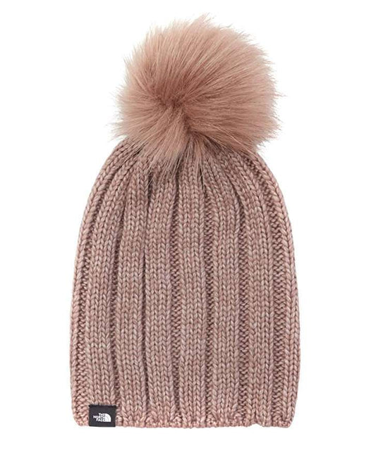 North Face Women's OH-MEGA City Pom Beanie #NF0A55K70TA Twilight Mauve