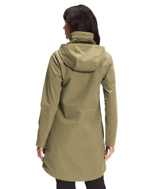 North Face Women's Shelbe Raschel Parka Length With Hood #NF0A5GBLH3R Burnt Olive Green Heather