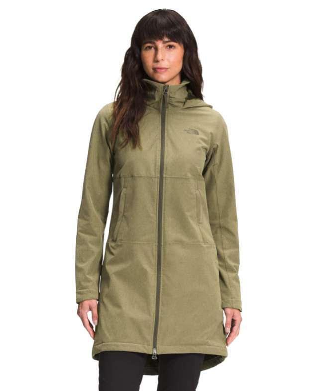 North Face Women's Shelbe Raschel Parka Length With Hood #NF0A5GBLH3R Burnt Olive Green Heather
