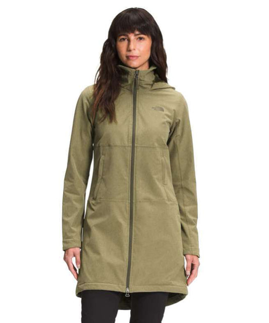 North Face Women's Shelbe Raschel Parka Length With Hood #NF0A5GBLH3R Burnt Olive Green Heather