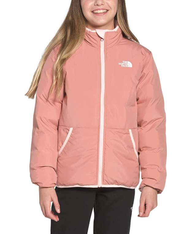 North Face Youth Reversible Andes Insulated Jacket #NF0A4TJF8ED Pink Salt
