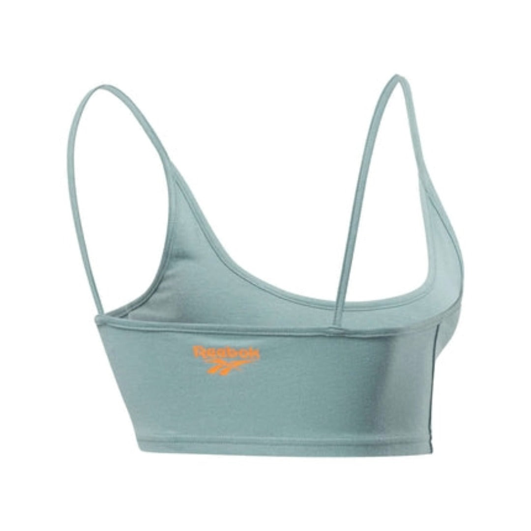 Reebok Women's Classic Vector Big Logo Bra - Green Slate