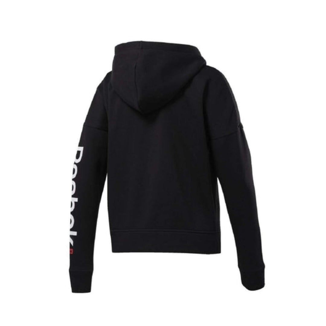 Reebok Women's Liner Logo Full Zip Hoodies - Chalk Lux Maroon Black