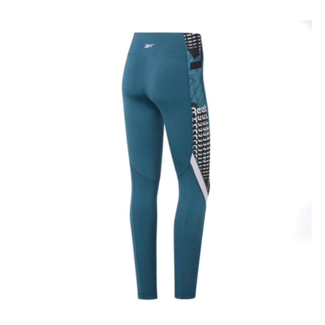 Reebok Women's Workout Ready Meet You There Tight - Heritage Teal