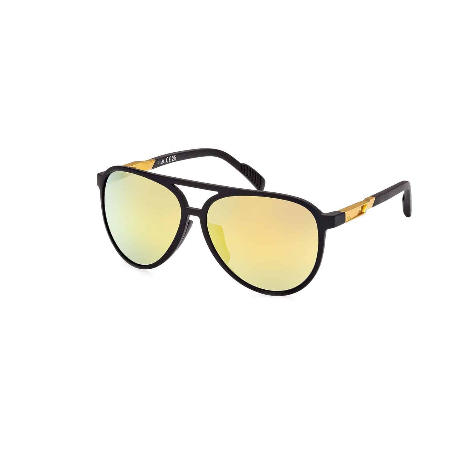 adidas Sport Sunglasses, SP0060-Matte Black/Yellow