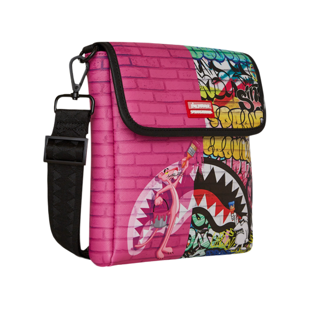 SPRAYGROUND PINK PANTHER PANINTING MESSENGER BAG