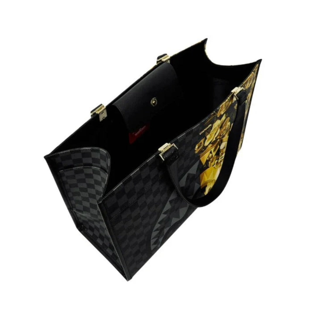 SPRAYGROUND Gold Floral Remix Tortuga Tote
