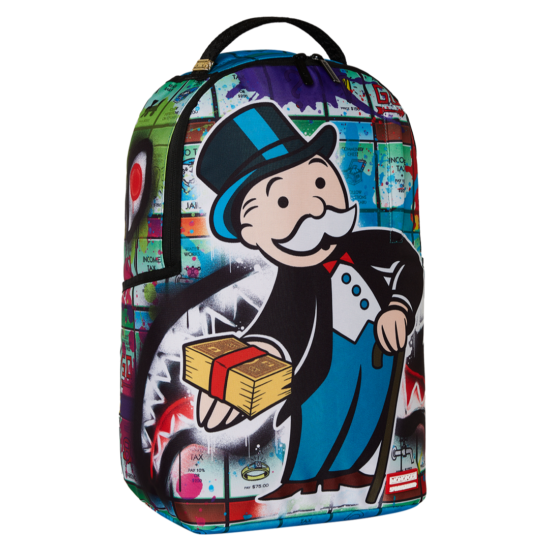 SPRAYGROUND MONOPOLY LORD OF MANOR GRAFFITI DLXR BACKPACK