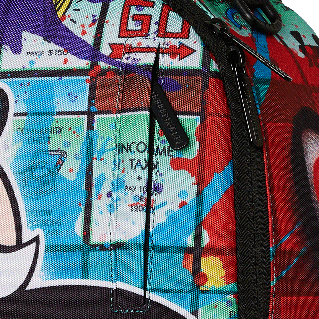 SPRAYGROUND MONOPOLY LORD OF MANOR GRAFFITI DLXR BACKPACK