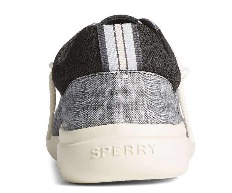 Sperry Men's Captain's Moc Chambray Slip On Shoes STS24085 Black