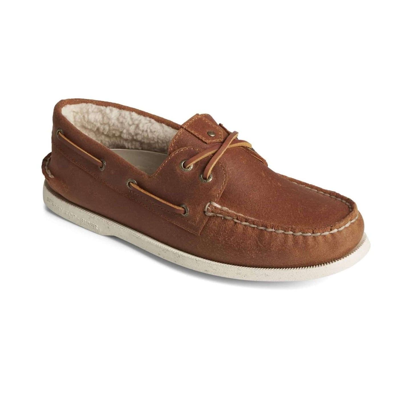 Sperry Men's Authentic Original Shearling Wool Boat Shoes - Tan