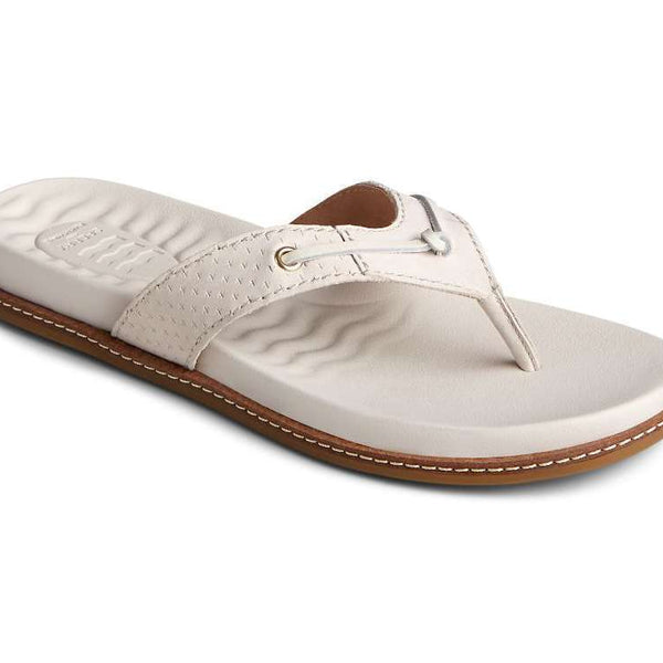 Sperry Women's Waveside PLUSHWAVE Flip Flop Thong STS86522 Ivory