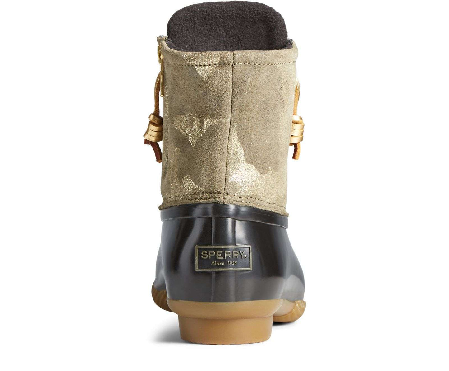 Sperry Women's Saltwater Metallic Camo Duck Boot STS86694 OLIVE