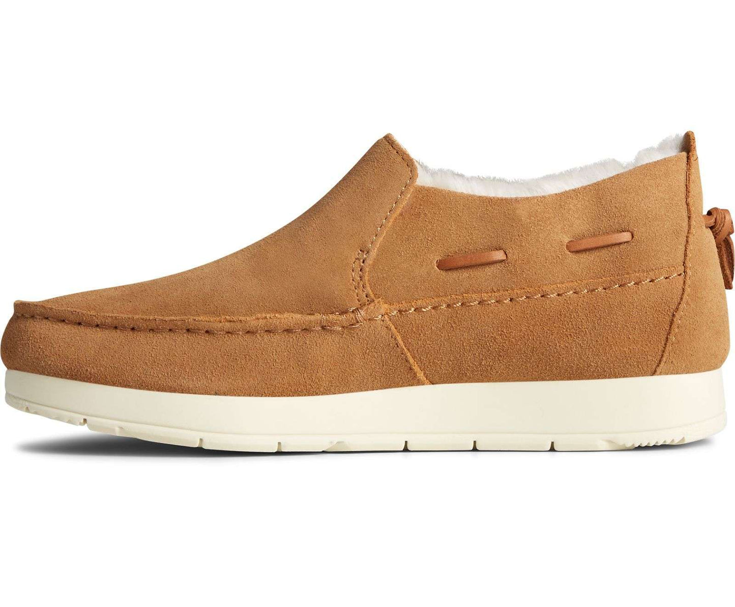 Sperry Women's Moc-Sider Suede Slip On STS86937 Tan