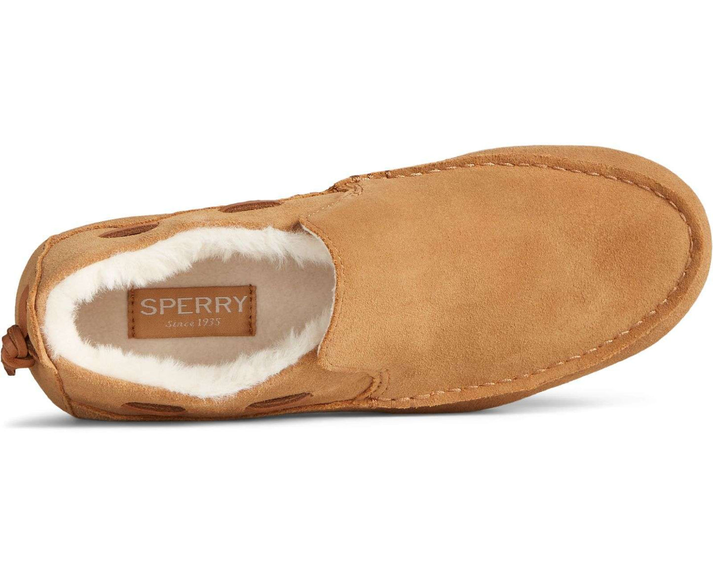 Sperry Women's Moc-Sider Suede Slip On STS86937 Tan