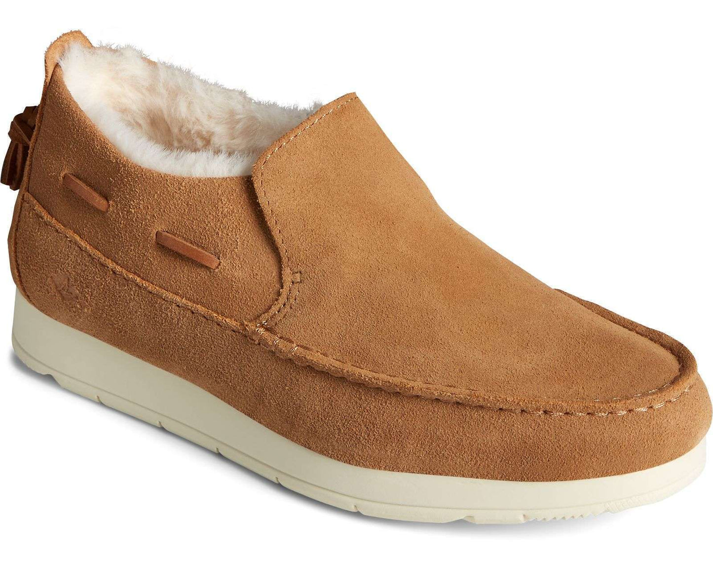 Sperry Women's Moc-Sider Suede Slip On STS86937 Tan