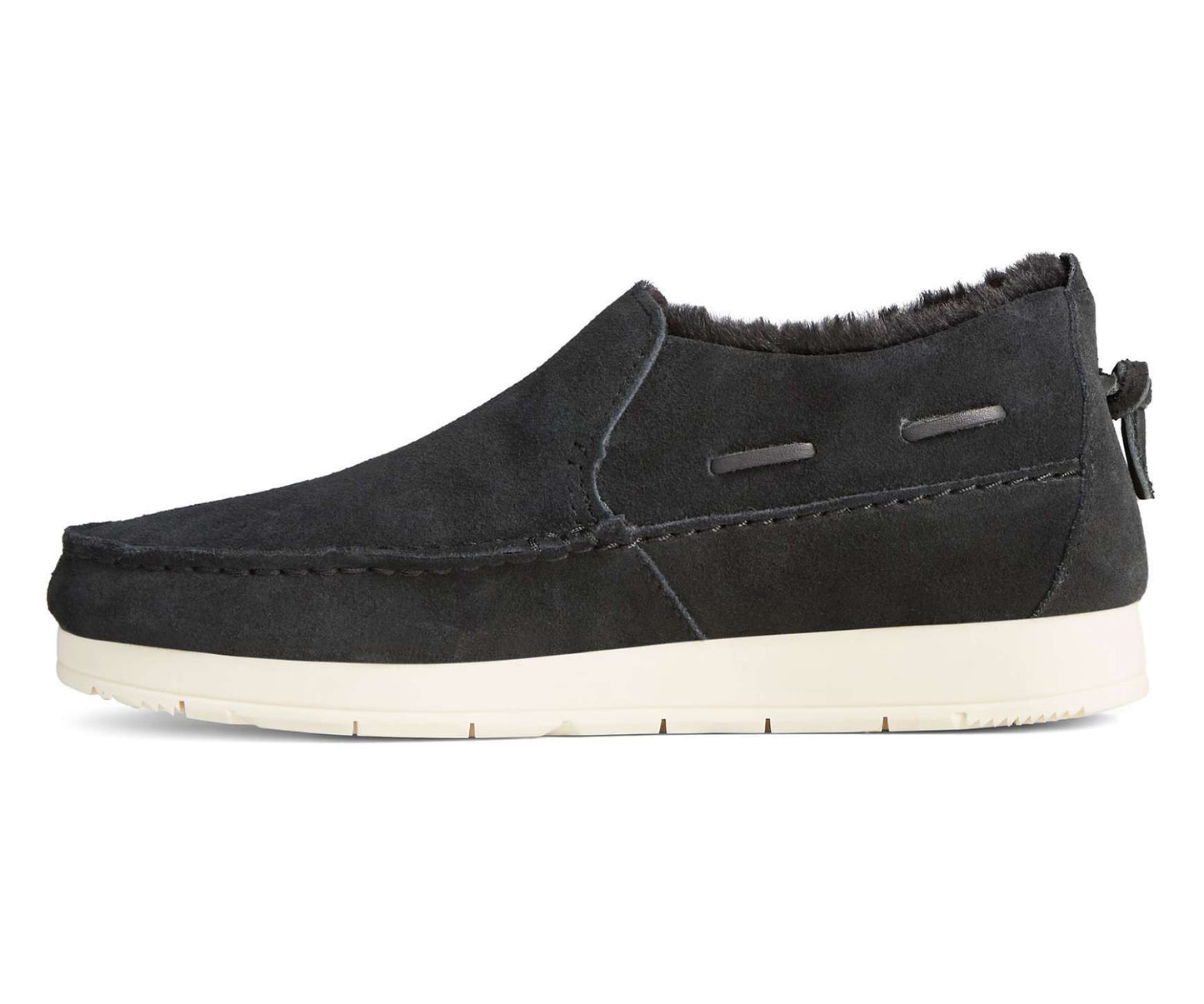 Sperry Women's Moc-Sider Suede Slip On STS86939 Black