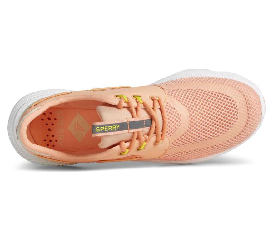 Sperry Women's 7 Seas 3-Eye Water Sport Sneaker STS87106 Peach