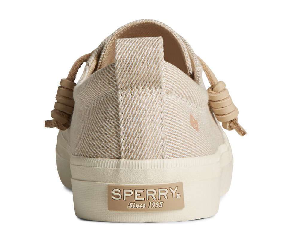 Sperry Women's Crest Vibe Twill Garment Wash Sneaker STS87174 Ivory