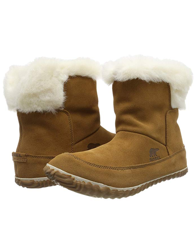 Sorel Women's Out 'N About Slipper Booties (Elk/Natural) (NL3073-286)
