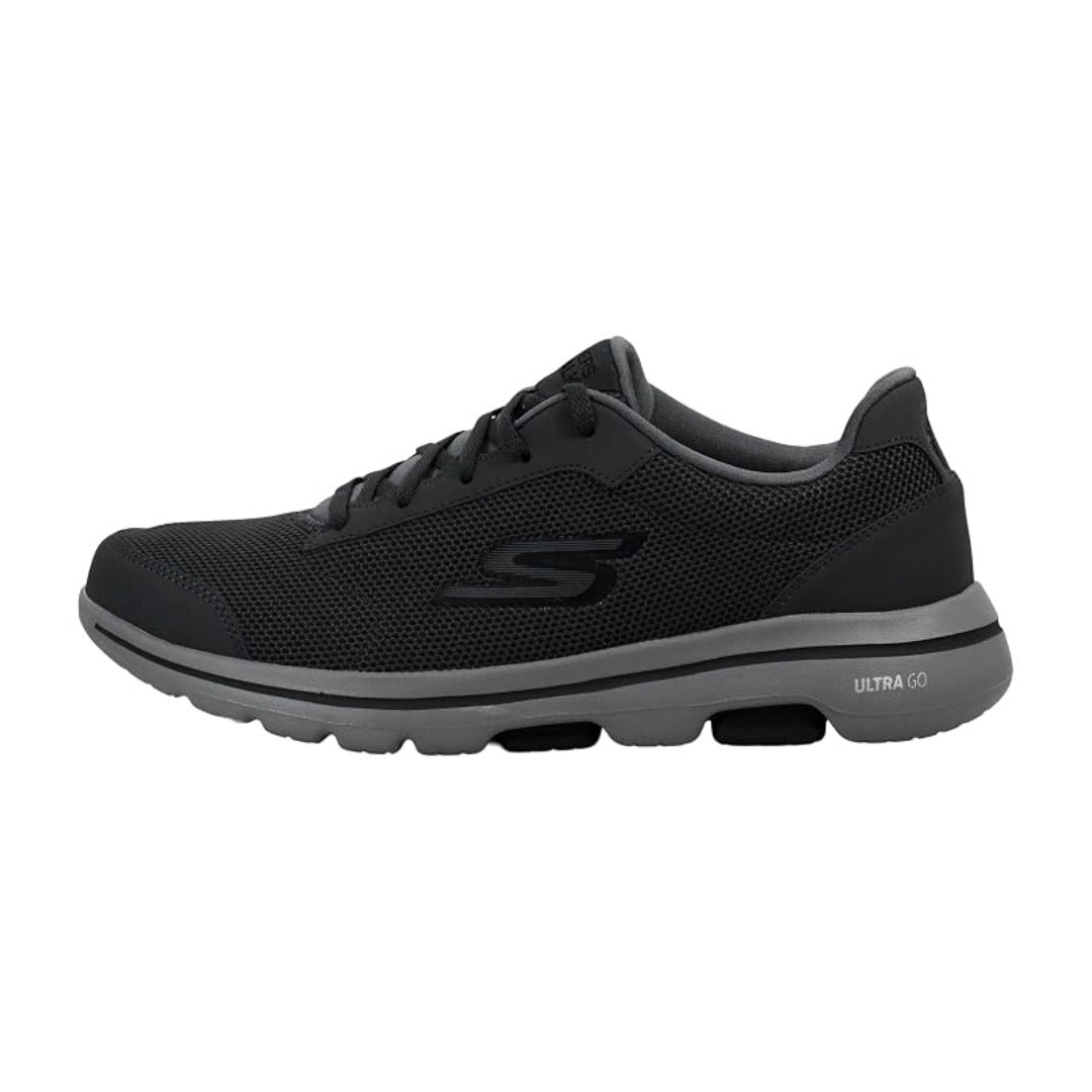 Skechers Men's GOwalk 5 Demitasse Shoes- Charcoal/Black