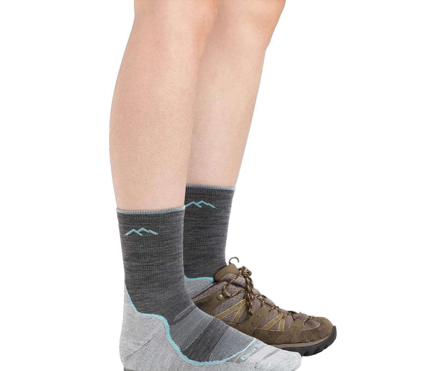 Darn Tough Women's Light Hiker Micro Crew Lightweight Hiking Socks - Slate