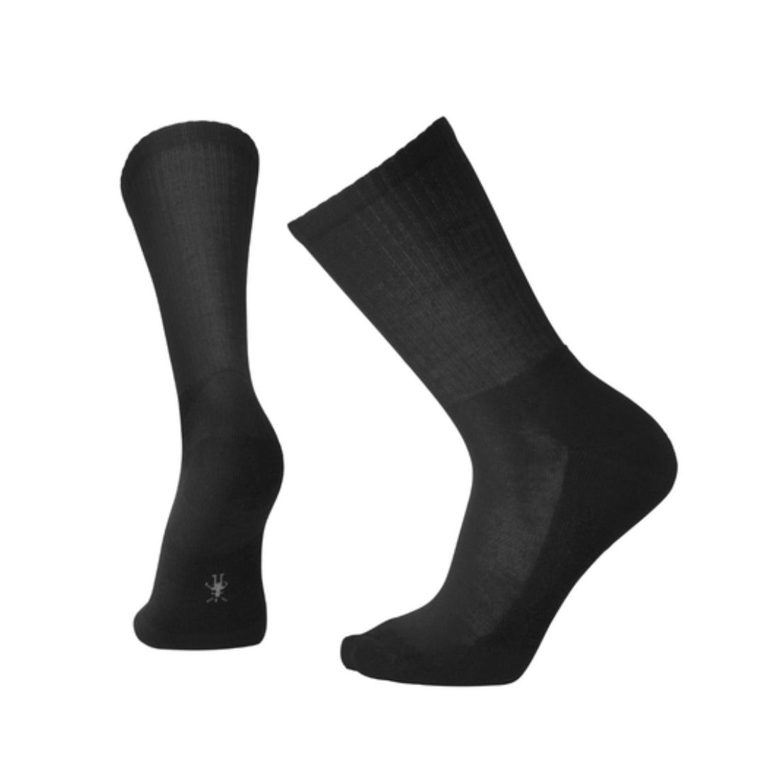 Men’s ribbed crew socks featuring soft merino wool construction, breathable everyday comfort, and classic heathered styling for casual and work wear