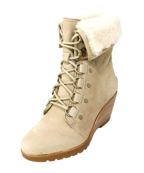Sorel Women's After Hours Lace Up Shea Boots (Oatmeal/Tan)
