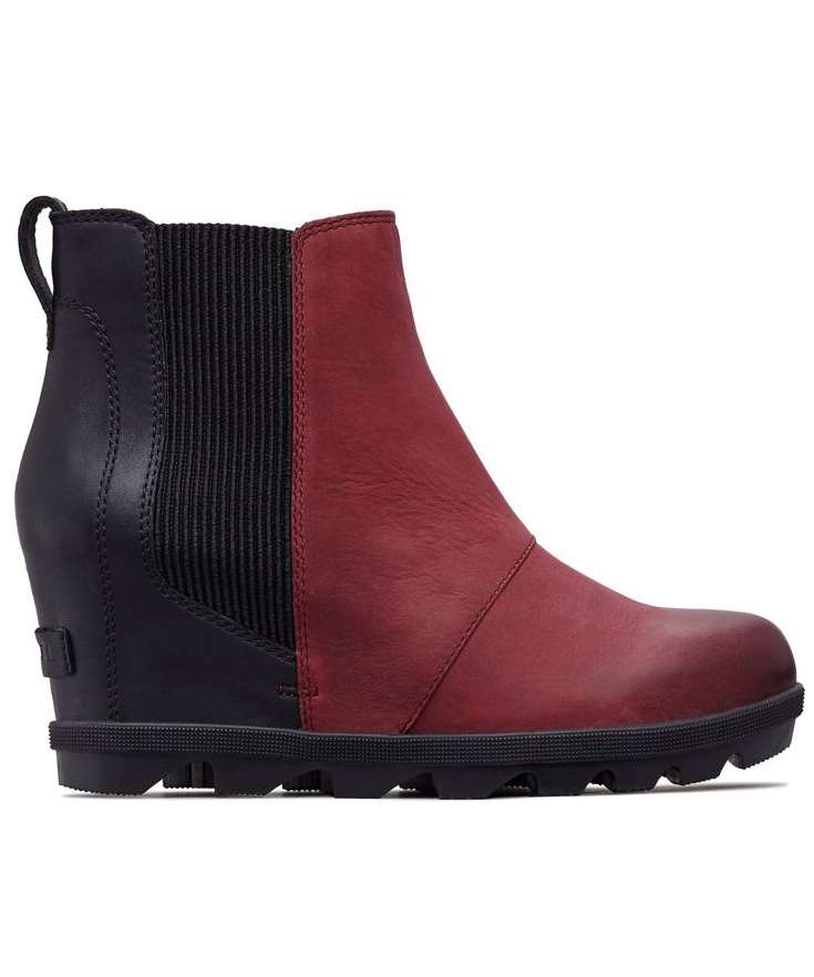 Sorel Women's Joan of Arctic Wedge ll Chelsea Boots (Rich Wine)