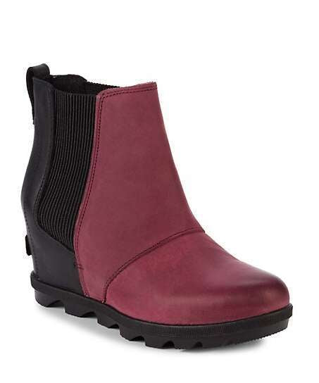 Sorel Women's Joan of Arctic Wedge ll Chelsea Boots (Rich Wine)