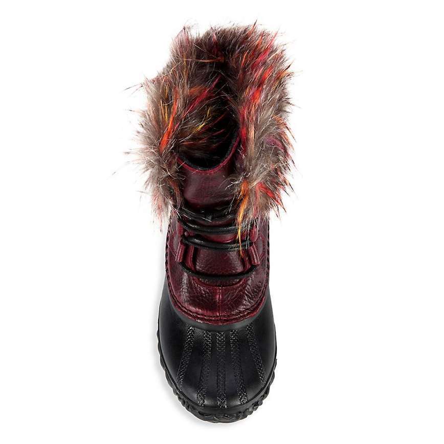 Sorel Women's Out N About Fur Lux Boots (Rich Wine)