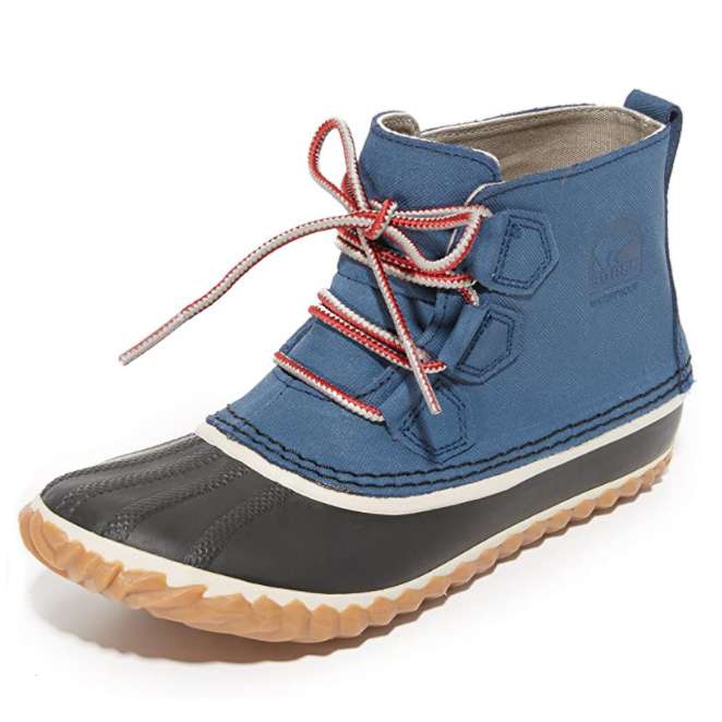 Sorel Women's Out N about Leather Snow Boot (Dark Mountain)