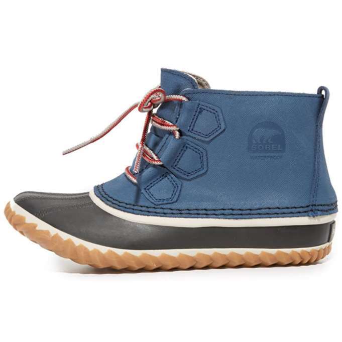 Sorel Women's Out N about Leather Snow Boot (Dark Mountain)
