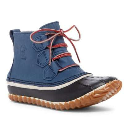 Sorel Women's Out N about Leather Snow Boot (Dark Mountain)