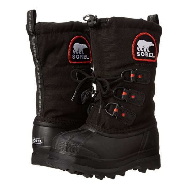 Sorel Youth Glacier XT Extreme Weather Boot (Black/Red Quartz)