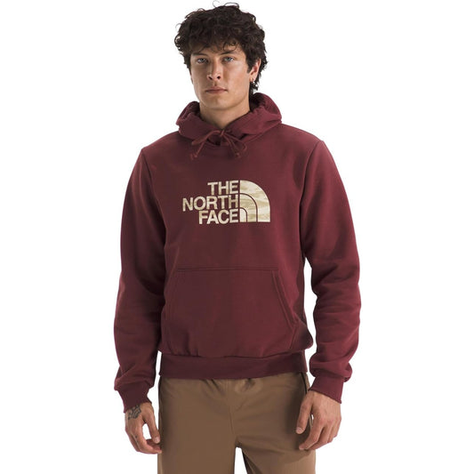 The North Face Men's Evolution Edge of Light Half Dome Hoodie in black, featuring a bold Half Dome logo on the chest, adjustable hood, and kangaroo pocket.