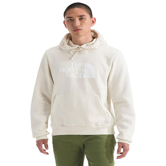 The North Face Men's Evolution Half Dome Hoodie in black, featuring the bold Half Dome logo on the chest, an adjustable hood, and kangaroo pocket.