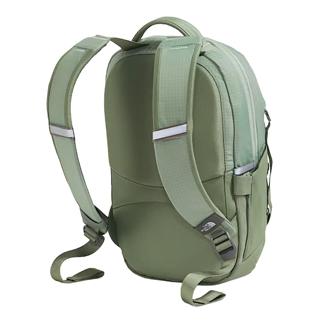 The North Face Borealis Mini Backpack in black with bungee cord detailing and compact, structured silhouette.