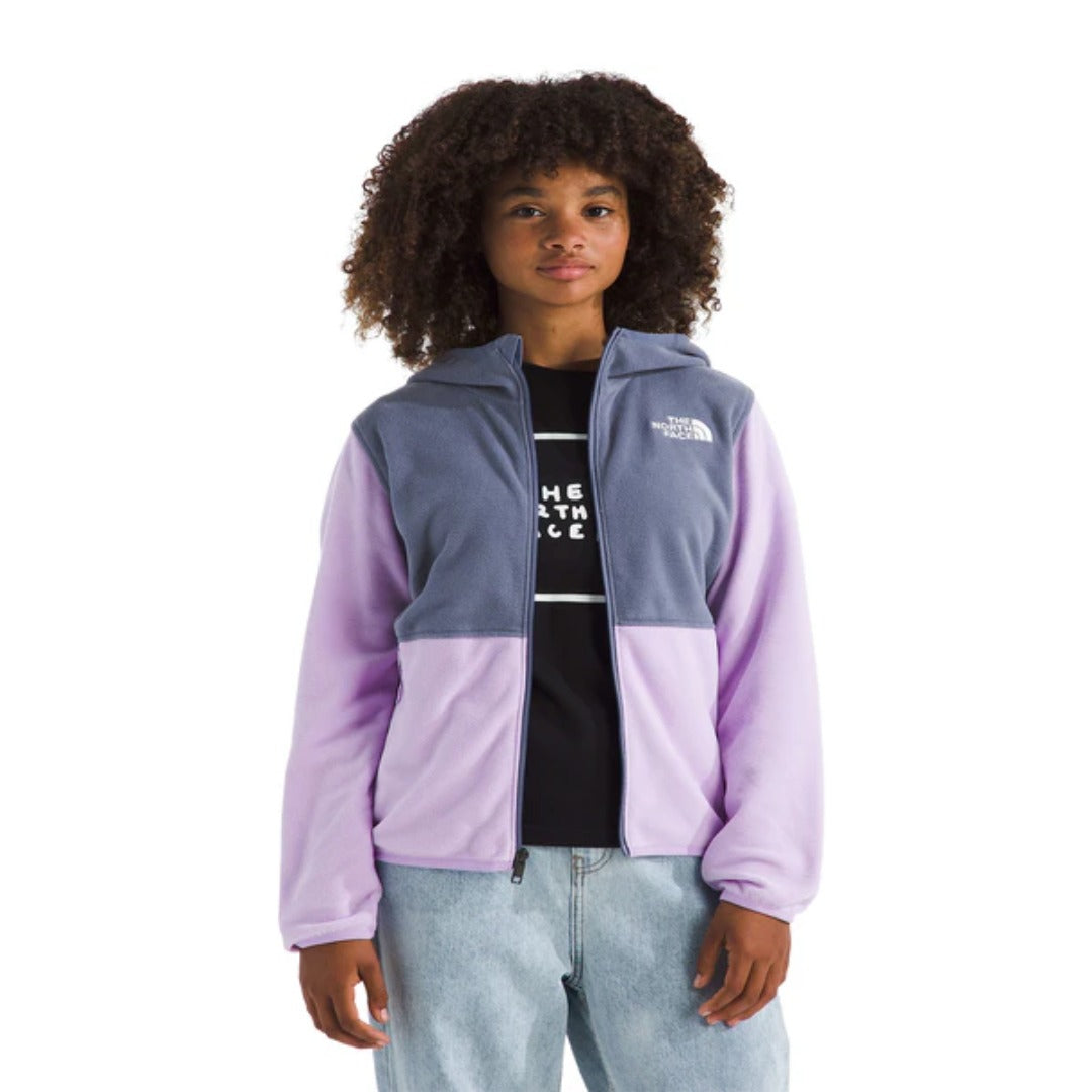 The North Face Boys’ & Girls’ Glacier Full-Zip Hoodie - Lite Lilac - Twilight Galaxy